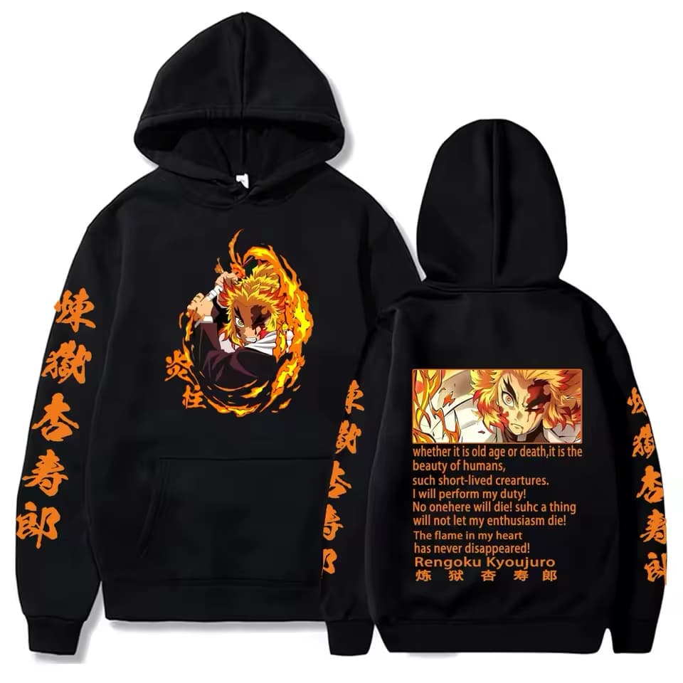 Demon Slayer Hoodie Plus Size zenitsu Kyōjurō Rengoku