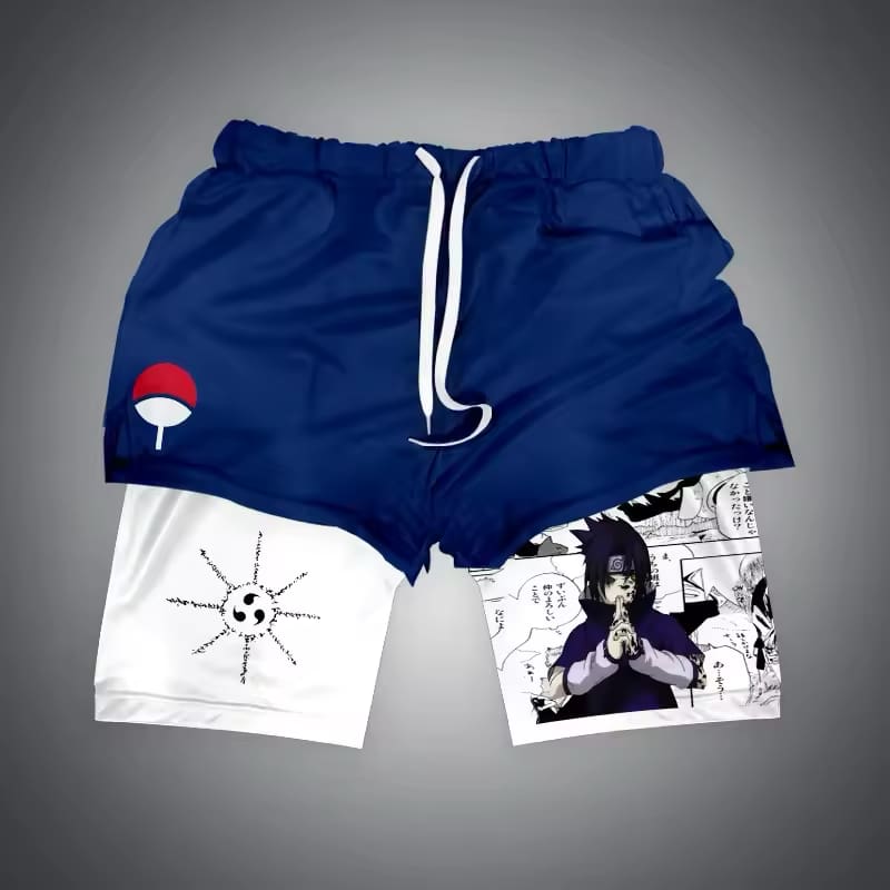 Shorts Fitness Gym Training Sasuke Uchiha