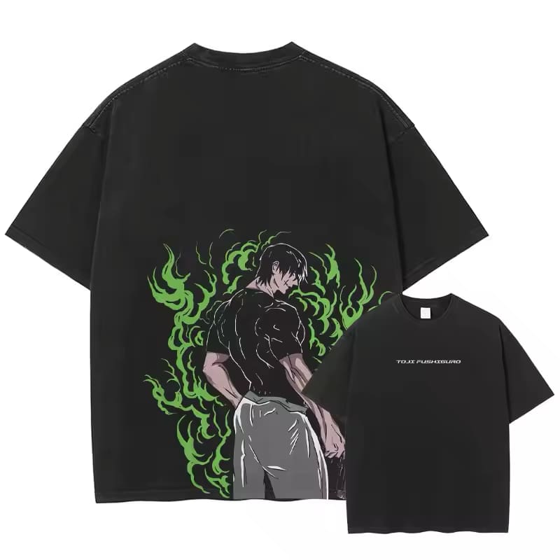 Anime Jujutsu Kaisen hip hop T-shirt  Toji Fushiguro  style